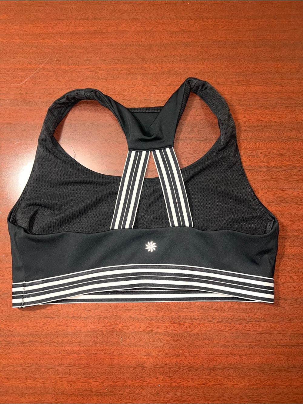 Athleta Black Sports Bra with Striped Band - Picture 3 of 3